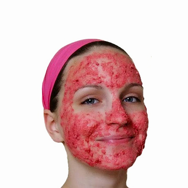 maska z brusinkového tvarohu