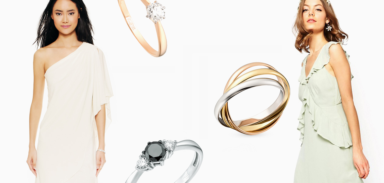 Обручальное кольцо и свадебное платье – 6 стильных сочетаний