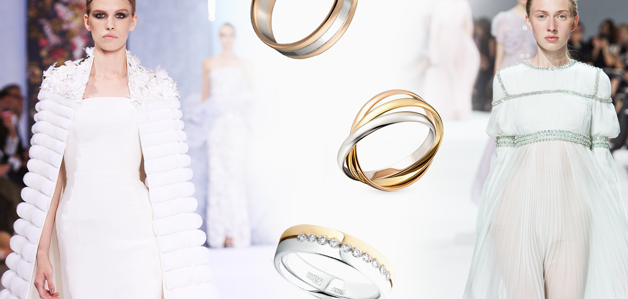 Свадебные платья с Недели высокой моды в Париже + обручальные кольца к ним