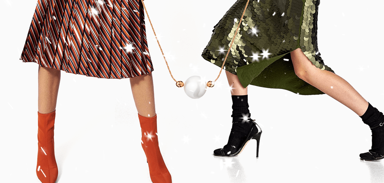 Идеальная пара для Нового года: юбка миди + ювелирное колье