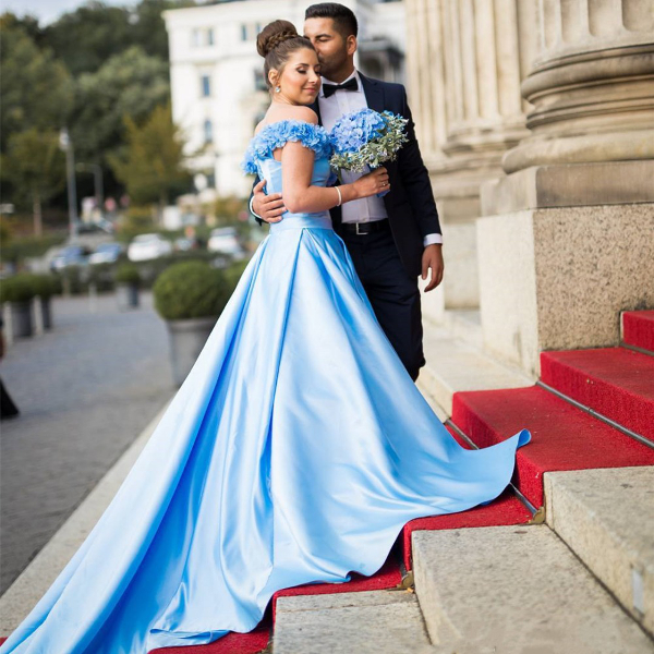 Платье Голубого Цвета Фото