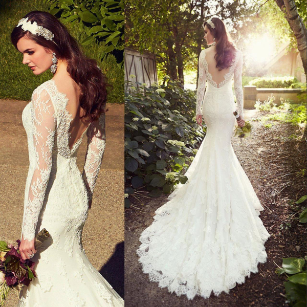 Белое дизайнерское свадебное платье