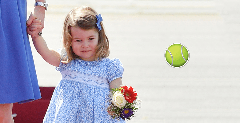 Принцесса Шарлотта начала брать уроки тенниса