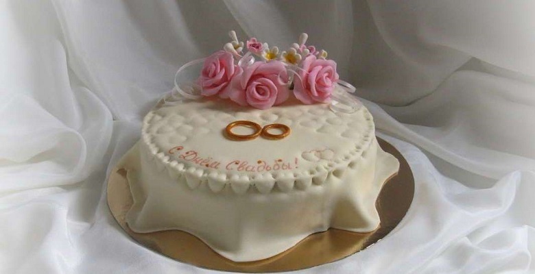 Торт на бумажную годовщину (2 года свадьбы)