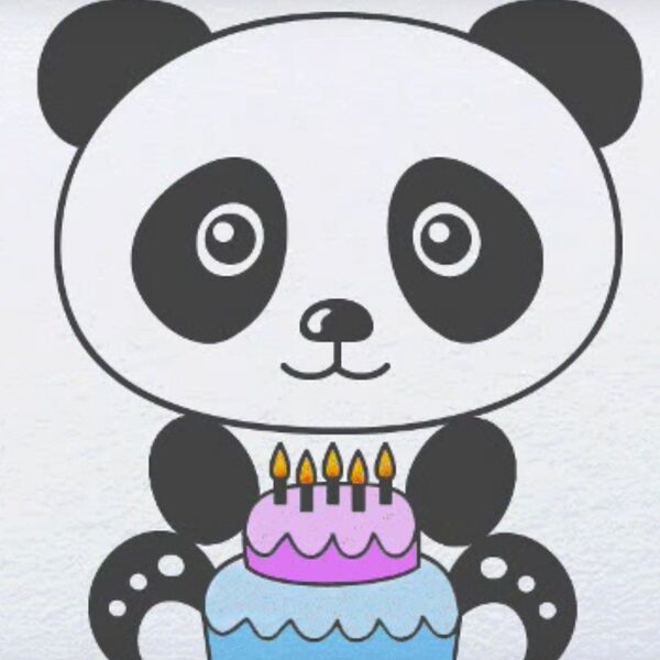 Рисунок панды маме на День рождения