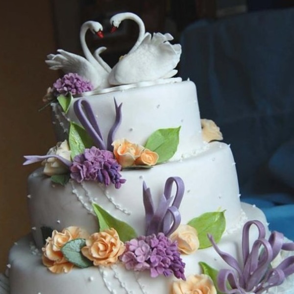 Торт на серебряную годовщину свадьбы