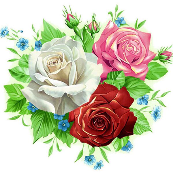 Рисунок букета роз для мамы