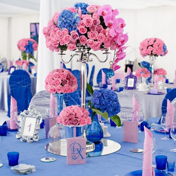 Фото оформленного зала на 10 лет годовщины розовой свадьбы