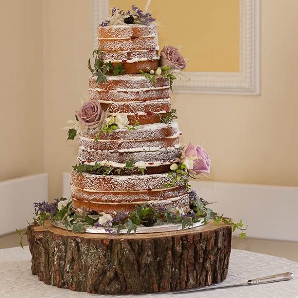 Празднование деревянной годовщины свадьбы - фото торта в виде дерева