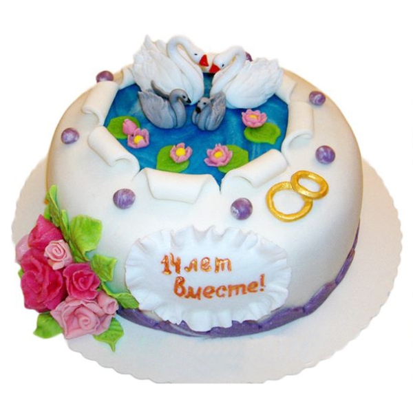  Фото торта на 14 лет годовщины свадьбы
