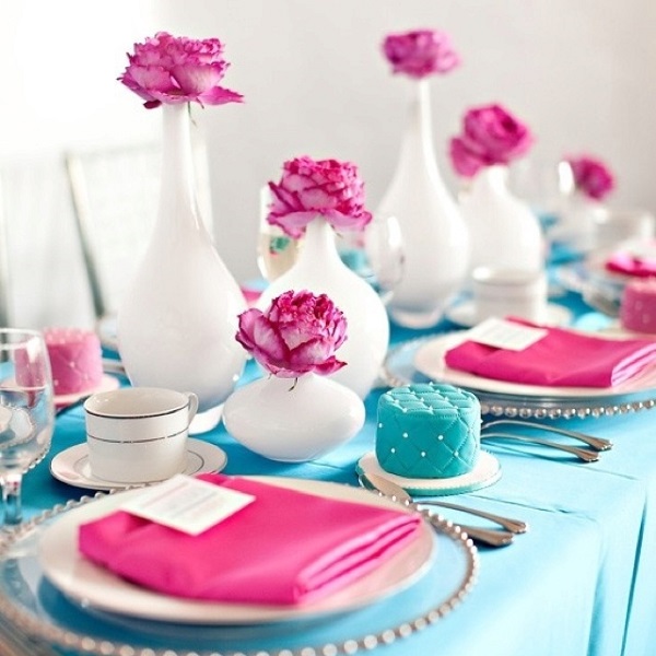 Оформление праздничного стола и интерьера на розовую свадьбу