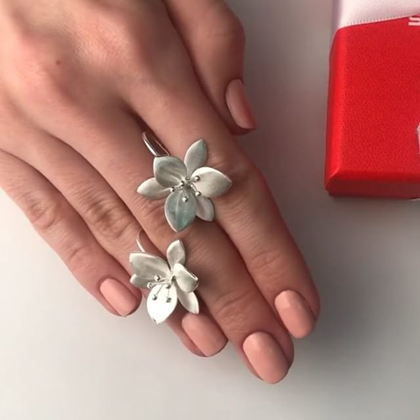 серьги санлайт цветы