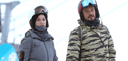 Кэти Перри и Орландо Блум развлекаются на горнолыжном курорте