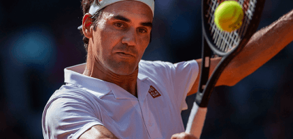 Роджер Федерер учит принца Джорджа играть в теннис