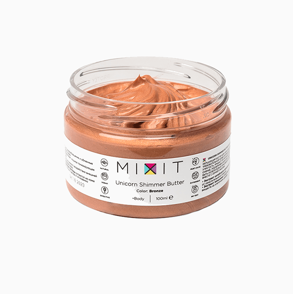 Сияющий баттер для тела Unicorn Shimmer Butter Bronze, Mixit