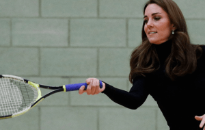 Герцогиня Кэтрин берет уроки тенниса в закрытом клубе