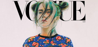 16-летняя художница из Пермского края нарисовала портрет Билли Айлиш для Vogue