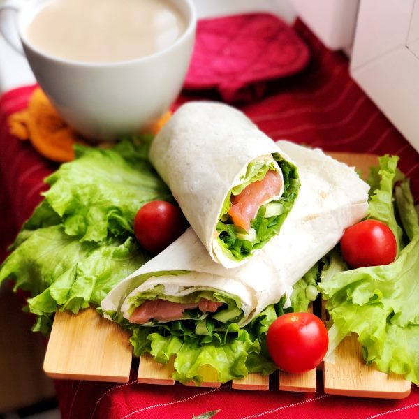 Шаурма с красной рыбой