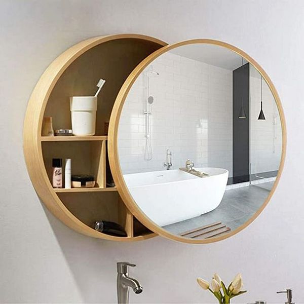 Шкафчик над раковиной в ванной с зеркалом