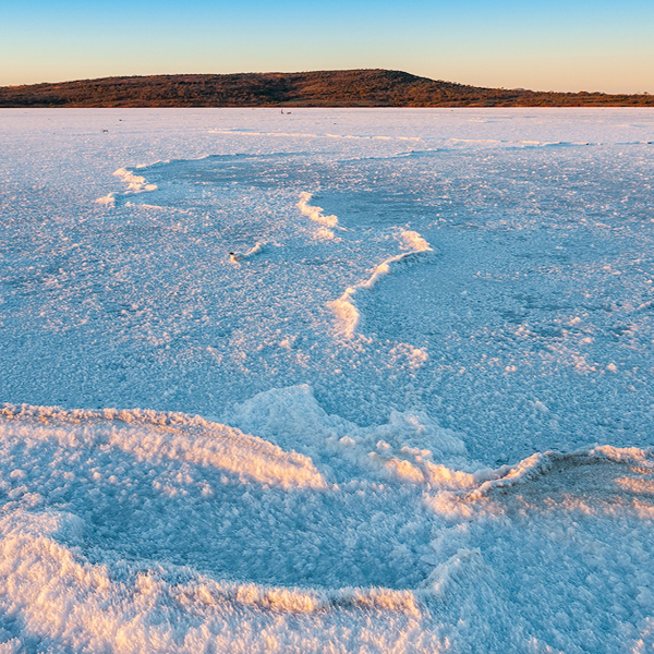 Озеро после испарения воды