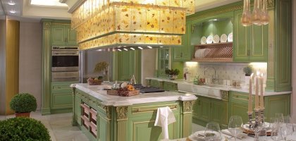 Зеленая кухня в интерьере: дизайн, интересные идеи с фото