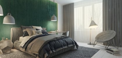 Зеленая спальня в интерьере: особенности, для каких стилей подойдет, идеи с фото