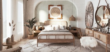 Спальня в стиле бохо: варианты дизайна интерьера с фото