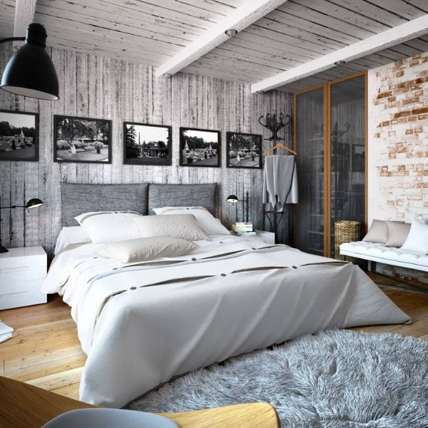 Спальня в стиле лофт: варианты дизайна интерьера с фото