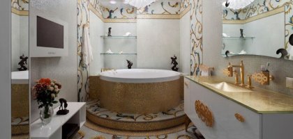 Ванная в золотых тонах: как грамотно и не вычурно создать дизайн интерьера