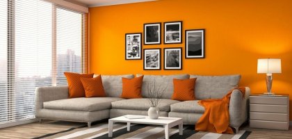 Оранжевая гостиная в интерьере: дизайн, интересные идеи с фото