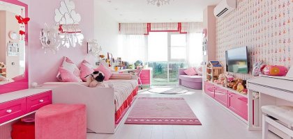 Детская в розовых тонах: дизайн, интересные идеи интерьера с фото
