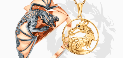 7 актуальных украшений с драконом – символом наступающего 2024 года