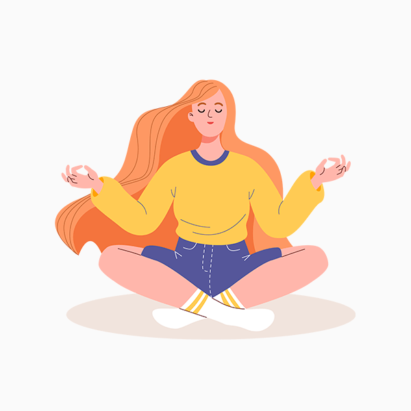 Девушка медитирует