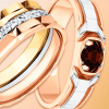 Обручальные кольца из металла двух оттенков – популярный вариант у современной молодежи