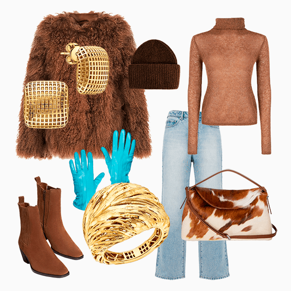 Мех, коричневый цвет, коровий принт, горох: собираем классные образы с актуальными трендами