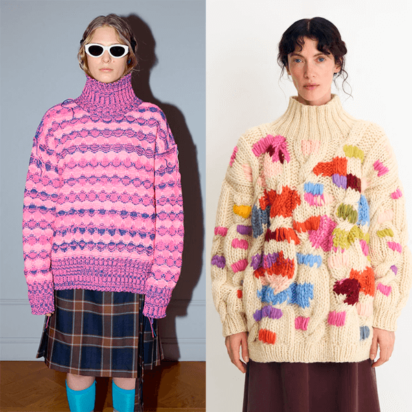 Яркий свитер и украшения с цветными камнями для тех, кто уже устал от серости за окном