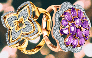 Крупные кольца с цветами – зрелищные украшения для любого праздника или вечеринки