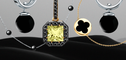 Украшения с черными камнями – специально для тех, кто планирует одеваться в черное с ног до головы