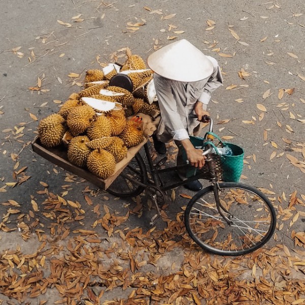 продавец дуриана во Вьетнаме