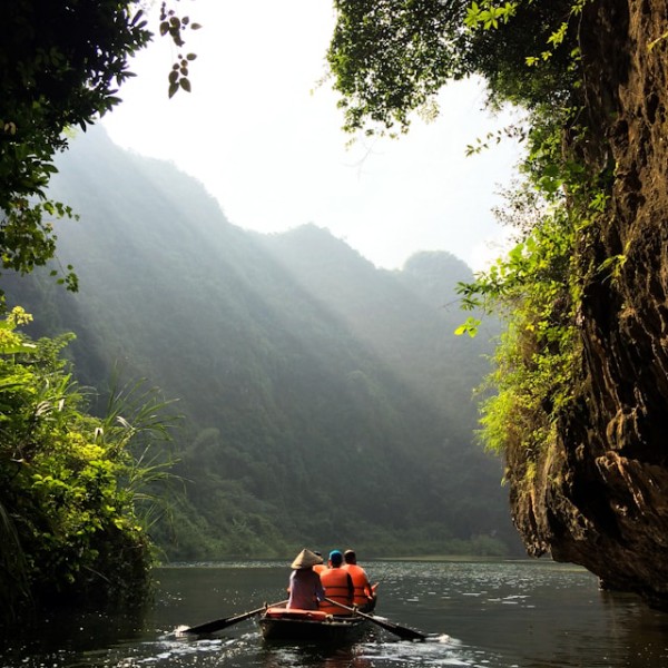 на лодке во Вьетнаме