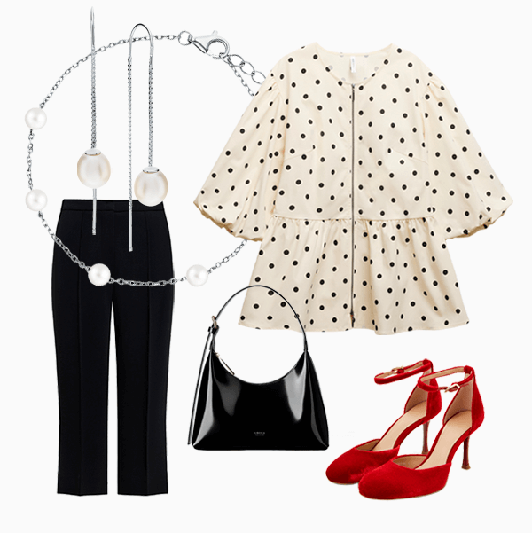 Внедряем тренды в свой гардероб: 4 образа с кокетливым горохом