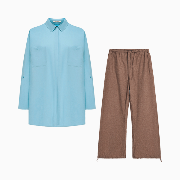 Голубой и коричневый – самое стильное цветовое сочетание этой зимы