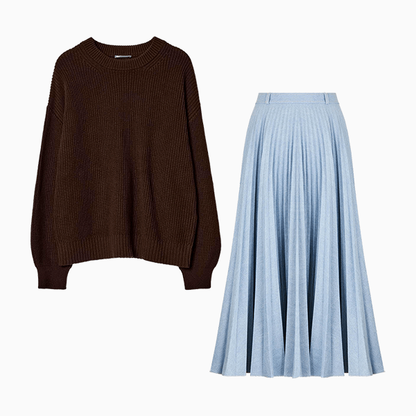 Голубой и коричневый – самое стильное цветовое сочетание этой зимы