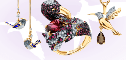 Нас покорили украшения с птицами с последнего показа Schiaparelli