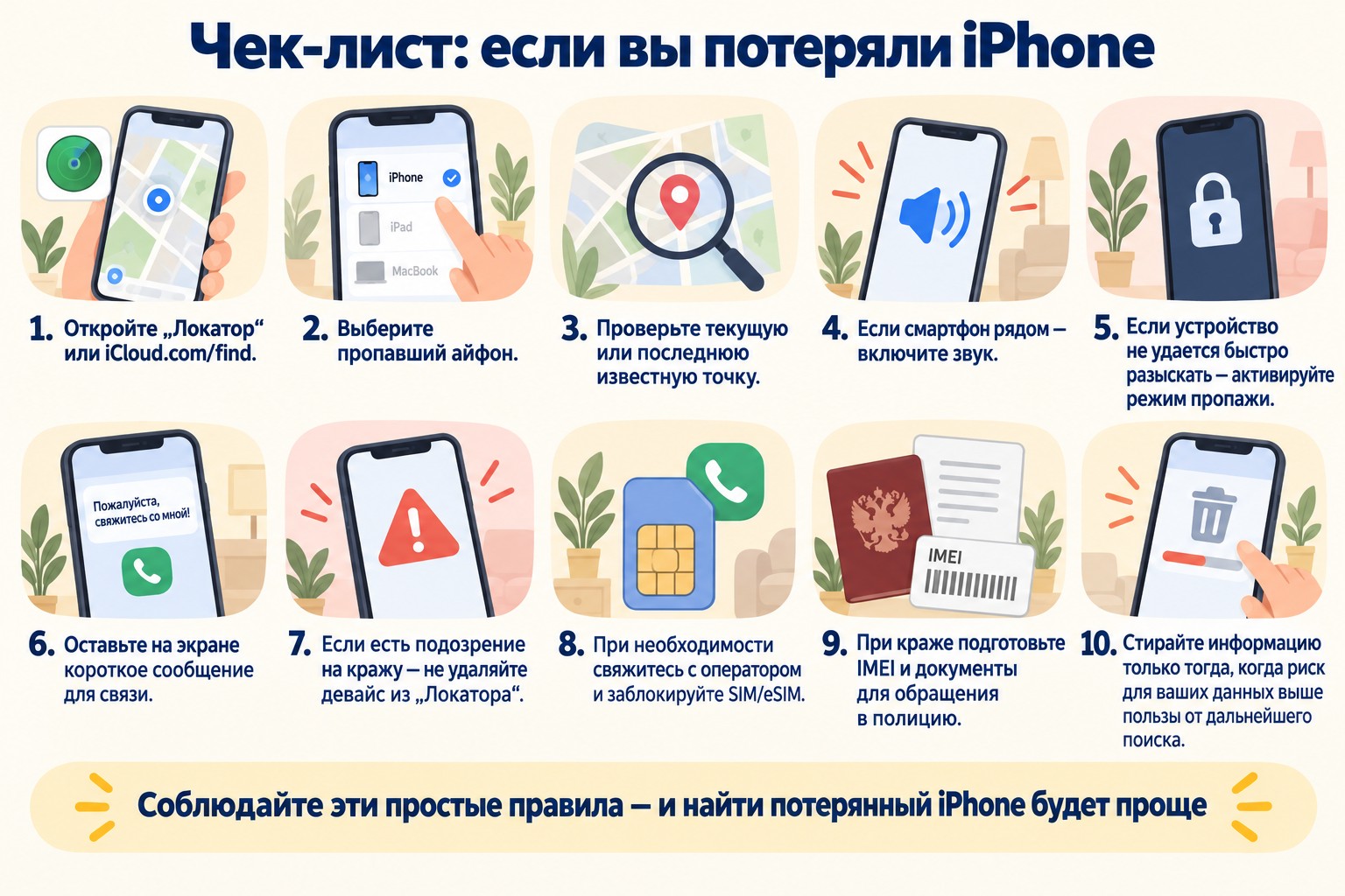 Потерял iPhone: способы бесплатно найти потерянное устройство